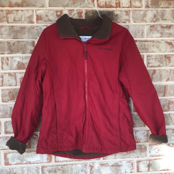 Columbia Jackets & Blazers - Columbia Deep Red Fleece Lined Coat size M